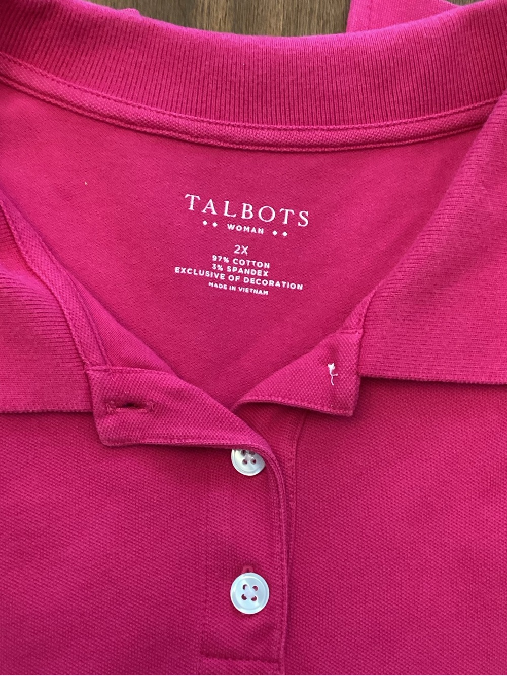 Talbots Woman Pink Polo Shirt Size 2X - Picture 2 of 10